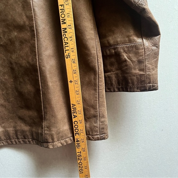 Vintage MIX leather ranch oversized jacket Sz L - Picture 14 of 14